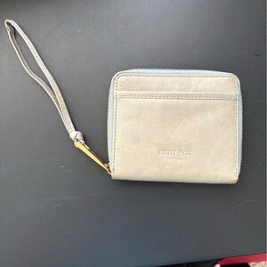 Margot Gold and Beige Zippered wallet